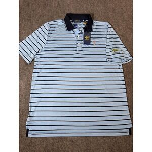 Polo Ralph Lauren Polo Shirt Mens Large Blue Striped 121st US Open Torrey Pines